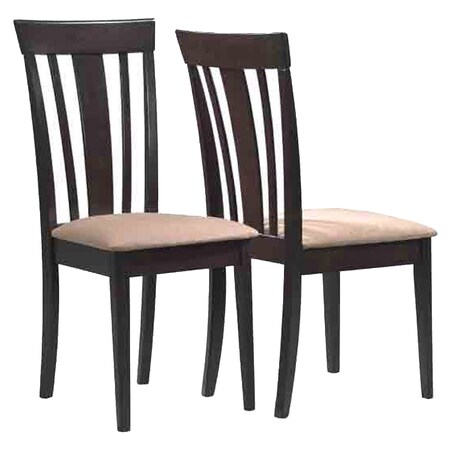 Cappuccino 38H Side Chairs With Micro-Fibre / 2Pcs | I 1898 | Monarch Specialties